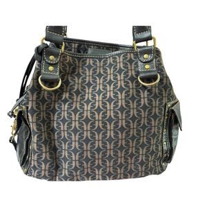 Fossil Signature Monogram Handbag w/Key Hang Tag